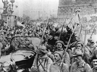 Entry of Masaryk to Prague on 8 December, 1918